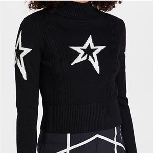 NWT perfect moment crop black sweater star